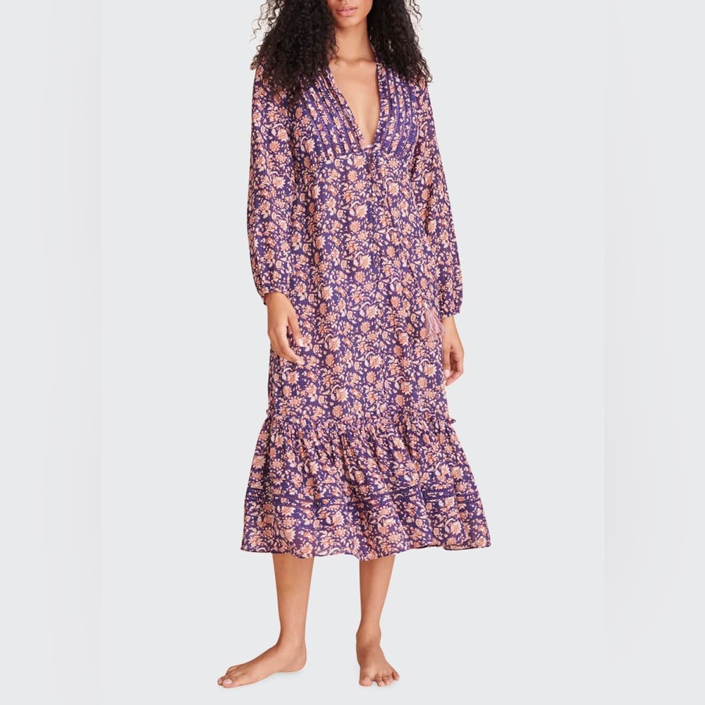 Veronica Beard Vani Printed Long Sleeve Dress Large